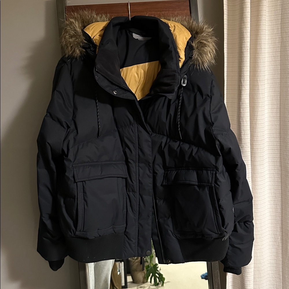 Prana navy down parka